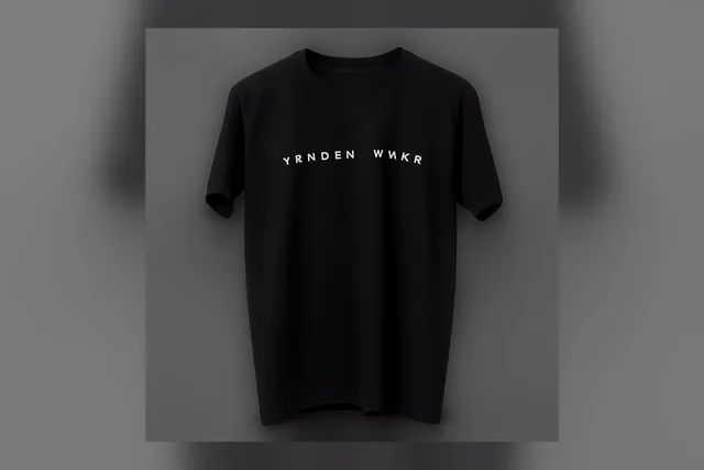 Black T-shirt ecommerce listing visual